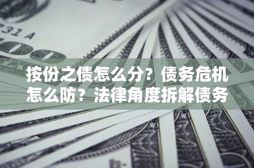 济南按份之债怎么分？债务危机怎么防？法律角度拆解债务分配与风险自保指南
