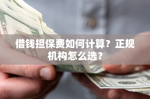济南借钱担保费如何计算？正规机构怎么选？