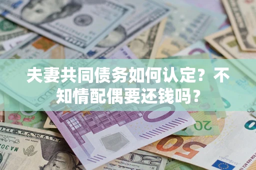 济南夫妻共同债务如何认定？不知情配偶要还钱吗？