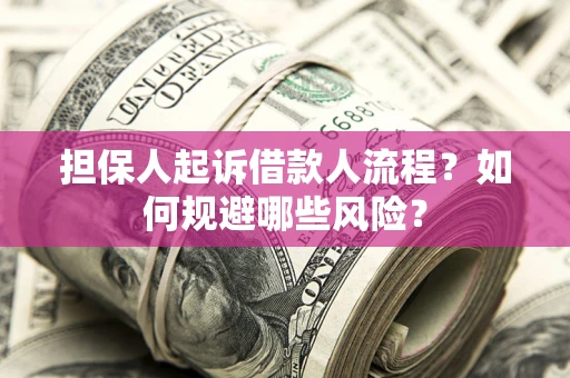 济南担保人起诉借款人流程？如何规避哪些风险？